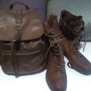 Backpack and boots